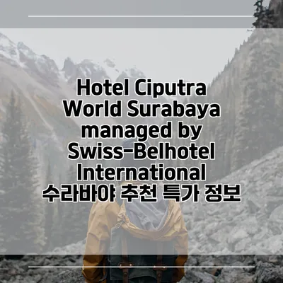 Hotel Ciputra World Surabaya managed by Swiss-Belhotel International 수라바야 추천 특가 정보