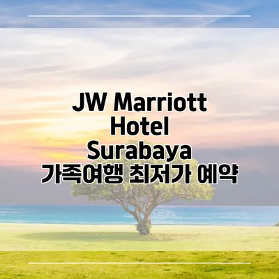 JW Marriott Hotel Surabaya 가족여행 최저가 예약