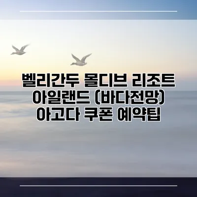 벨리간두 몰디브 리조트 아일랜드 (바다전망) 아고다 쿠폰 예약팁