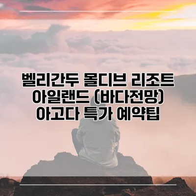벨리간두 몰디브 리조트 아일랜드 (바다전망) 아고다 특가 예약팁