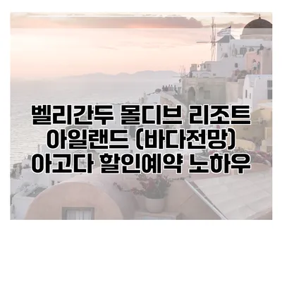 벨리간두 몰디브 리조트 아일랜드 (바다전망) 아고다 할인예약 노하우