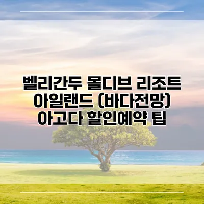 벨리간두 몰디브 리조트 아일랜드 (바다전망) 아고다 할인예약 팁