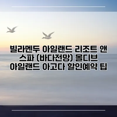 빌라멘두 아일랜드 리조트 앤 스파 (바다전망) 몰디브 아일랜드 아고다 할인예약 팁