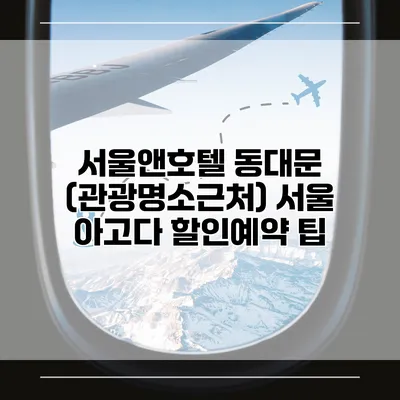 서울앤호텔 동대문 (관광명소근처) 서울 아고다 할인예약 팁