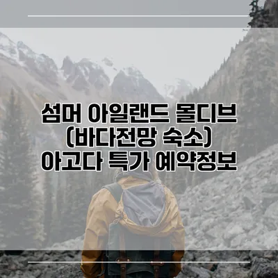 섬머 아일랜드 몰디브 (바다전망 숙소) 아고다 특가 예약정보