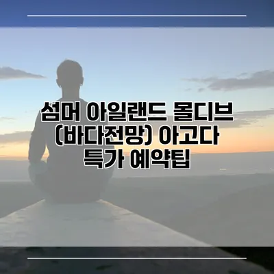 섬머 아일랜드 몰디브 (바다전망) 아고다 특가 예약팁