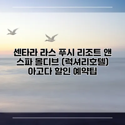 센타라 라스 푸시 리조트 앤 스파 몰디브 (럭셔리호텔) 아고다 할인 예약팁