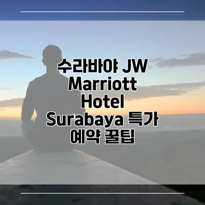 수라바야 JW Marriott Hotel Surabaya 특가 예약 꿀팁