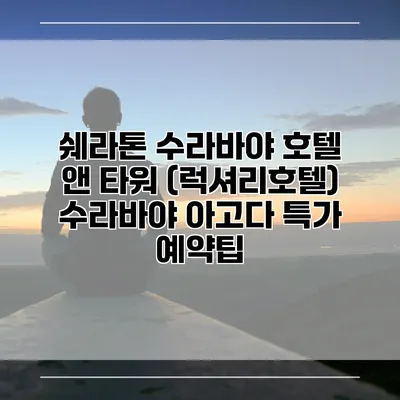 쉐라톤 수라바야 호텔 앤 타워 (럭셔리호텔) 수라바야 아고다 특가 예약팁