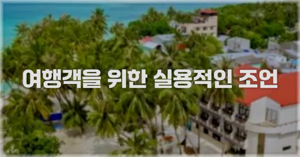 여행객을 위한 실용적인 조언