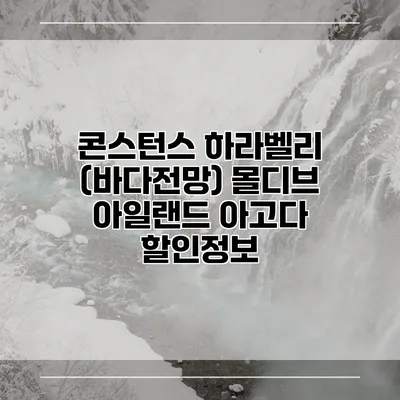 콘스턴스 하라벨리 (바다전망) 몰디브 아일랜드 아고다 할인정보