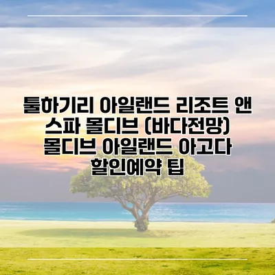 툴하기리 아일랜드 리조트 앤 스파 몰디브 (바다전망) 몰디브 아일랜드 아고다 할인예약 팁