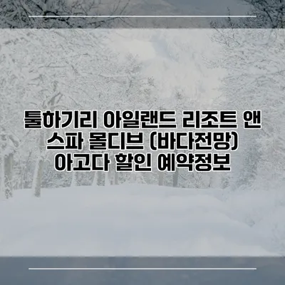 툴하기리 아일랜드 리조트 앤 스파 몰디브 (바다전망) 아고다 할인 예약정보