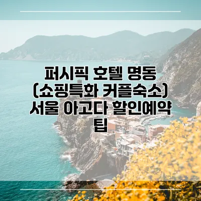 퍼시픽 호텔 명동 (쇼핑특화 커플숙소) 서울 아고다 할인예약 팁