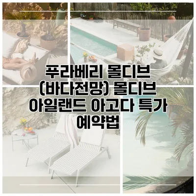 푸라베리 몰디브 (바다전망) 몰디브 아일랜드 아고다 특가 예약법
