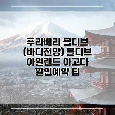 푸라베리 몰디브 (바다전망) 몰디브 아일랜드 아고다 할인예약 팁