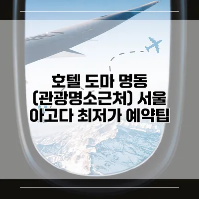 호텔 도마 명동 (관광명소근처) 서울 아고다 최저가 예약팁